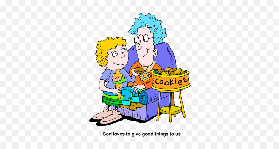 God Loves Giving Good Things - Giving Things Clip Art Emoji,Grandma Clipart