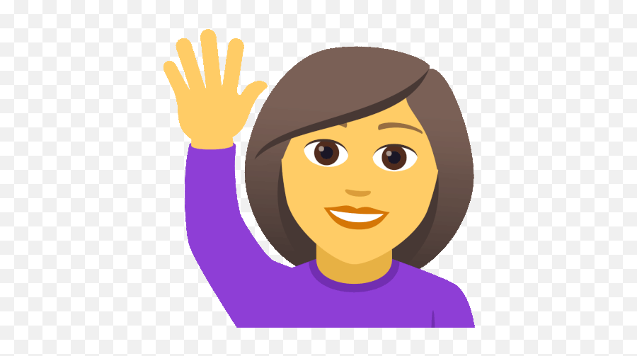 Woman Raising Hand Joypixels Sticker - Woman Raising Hand Emoji,Raising Hand Clipart