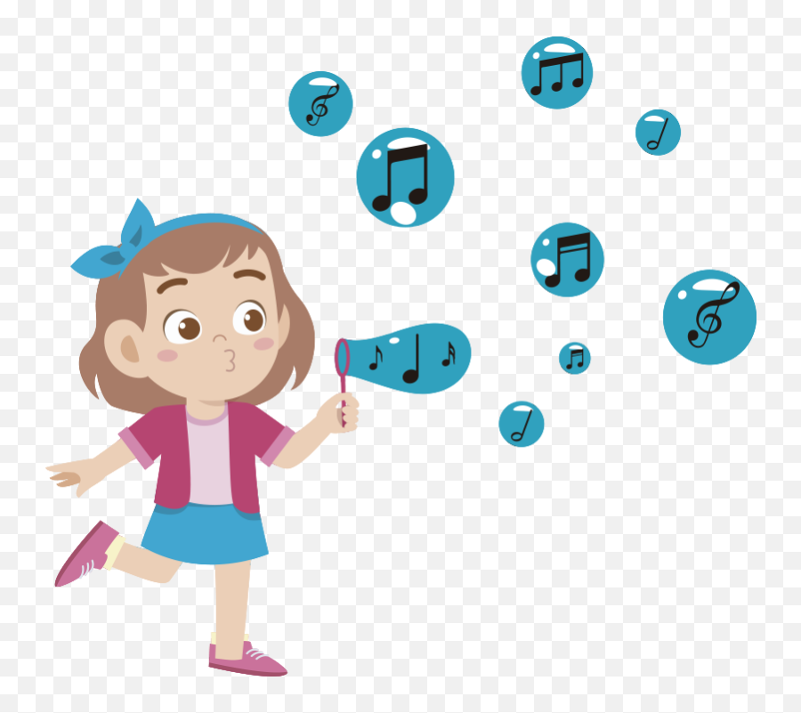 Child Blowing Notes Illustration Sticker - Tenstickers Emoji,Blowing Bubbles Clipart