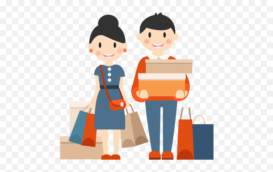 Marketing Clipart Customer Target - Shopping Men And Women Emoji,Shopper Clipart