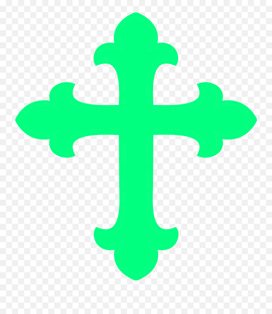 Mint Clipart Green Cross - Gold Cross Clipart Png Emoji,Cross Clipart Transparent