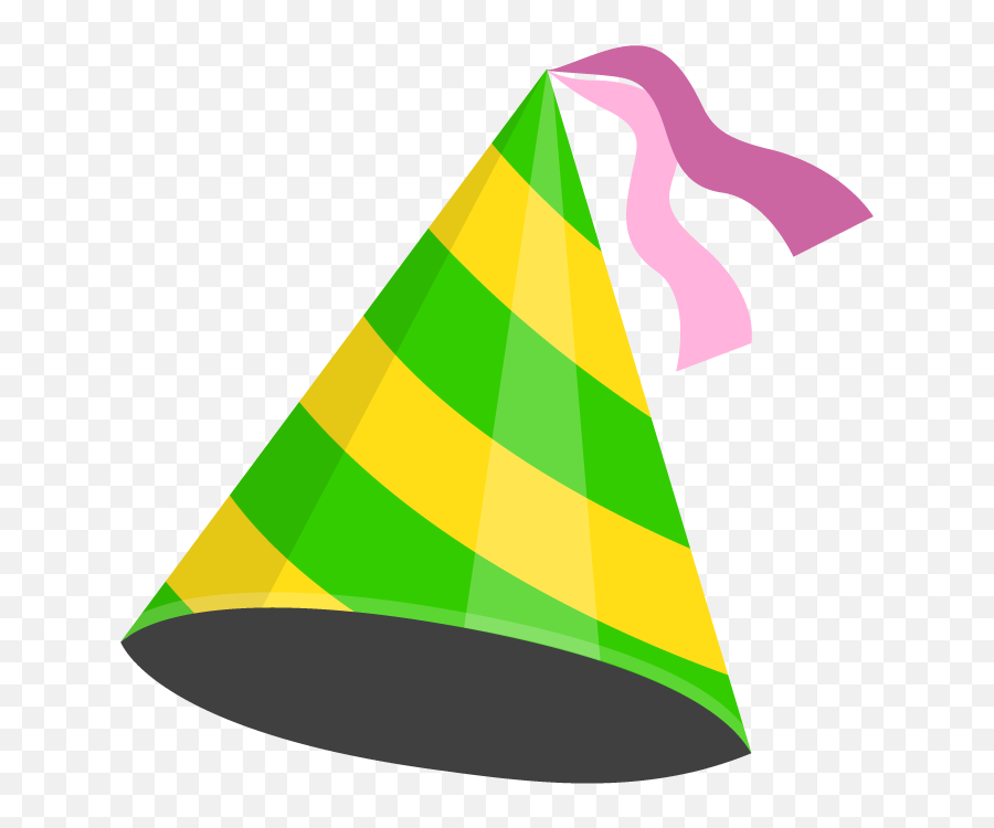 Green And Yellow Party Hat Emoji,Party Hat Png