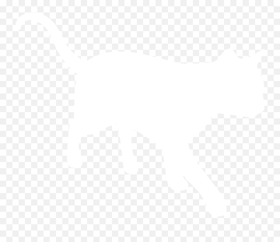 Download Feline Clipart Cat Meow - White Deer Silhouette Png Animal Figure Emoji,Deer Clipart Black And White