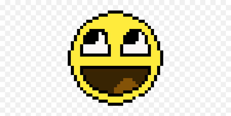 Download Derp Face - Png Pixel Smiley Face Png Image With No Awesome Face Pixel Art Emoji,Smiley Face Transparent