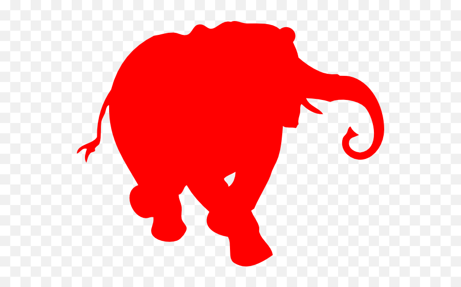 Elephant Silhouette Red Clip Art At - Black Elephant Covid 19 Emoji,Elephant Silhouette Clipart