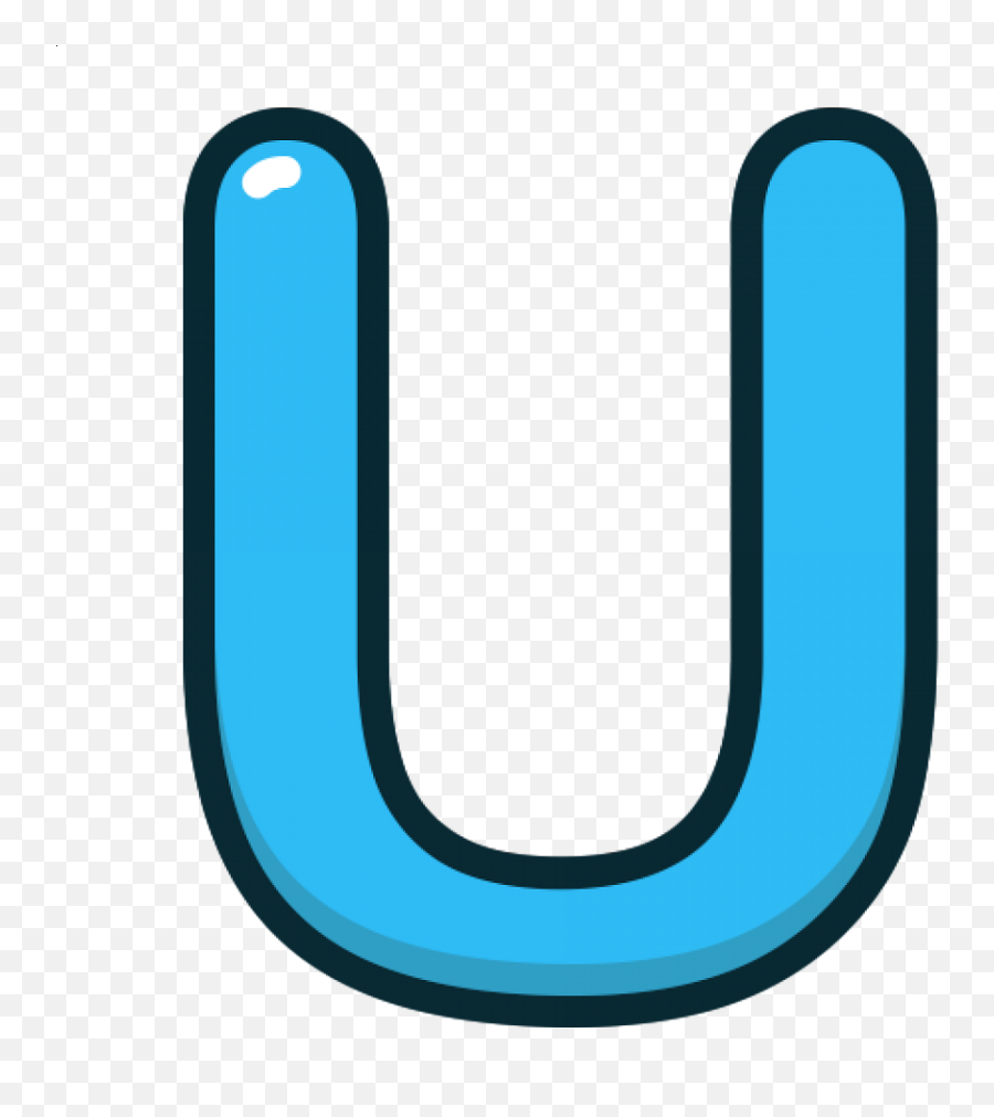 Letra - Letter U Png Blue Emoji,Letras Png