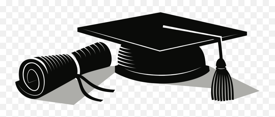 College Diploma Hat Clipart - Clip Art Graduation Emoji,Diploma Clipart