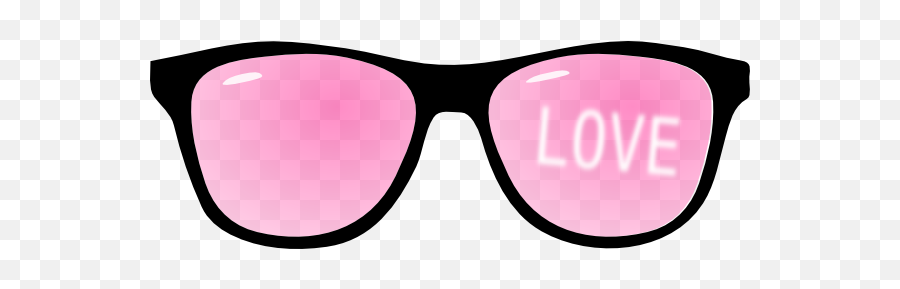 Black And Pink Love Shades Clip Art - Sunglass Icon Png Eye Glasses Cartoon Png Emoji,Shades Png