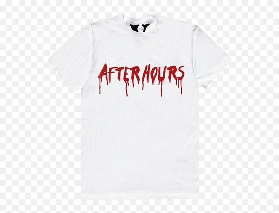 Pre - Owned X Vlone After Hours Blood Drip Tee White Short Sleeve Emoji,Blood Drip Transparent