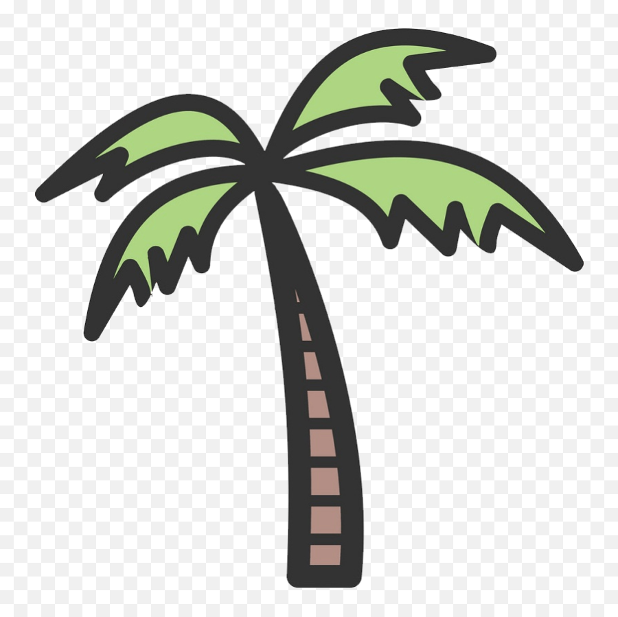 Coconut Palm Tree Clipart Transparent - Fresh Emoji,Palm Tree Clipart