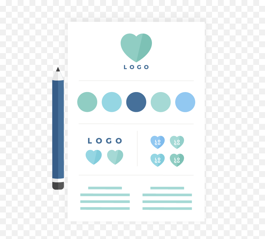 Brand Design Package For Creative Entrepreneurs - Mintswift Vertical Emoji,Heart Logo Brand