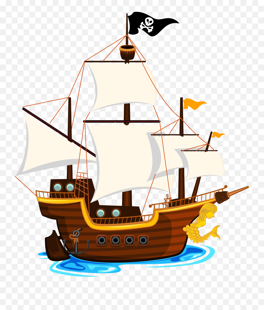 Pirate Ship Clipart - Transparent Background Pirate Ship Clipart Emoji,Ship Clipart