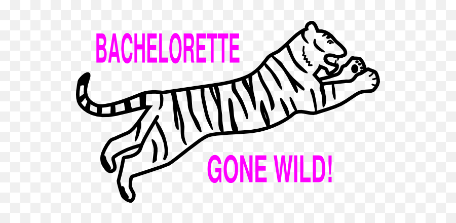 Free Bachelorette Party Clipart - Tigers Outline Clipart Emoji,Bachelorette Clipart