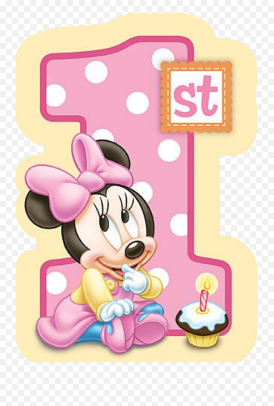 1st 1st Minnie Birthday Image By Steffclegg140 Emoji,1st Birthday Clipart