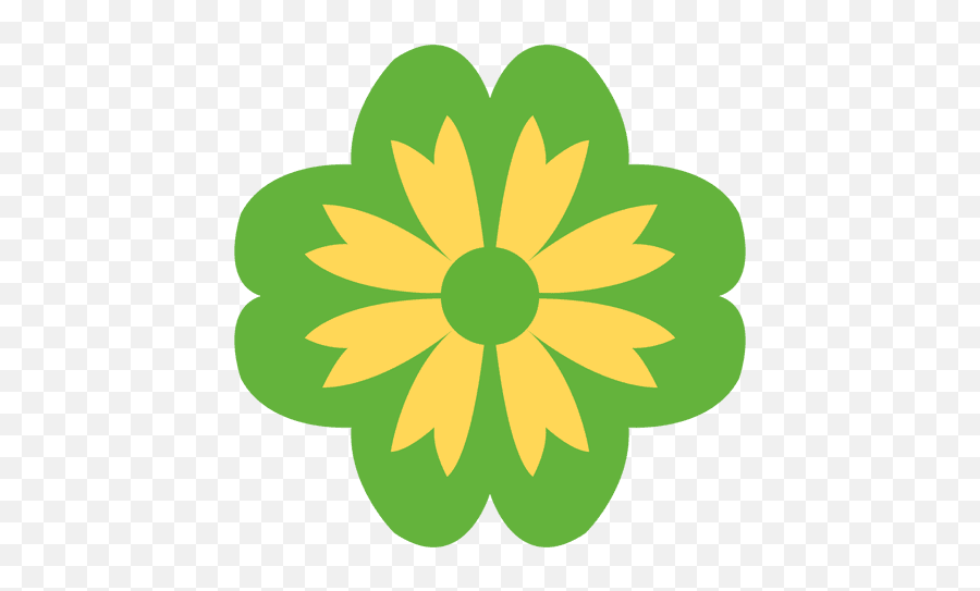 Green Floral Icon Transparent Png U0026 Svg Vector Emoji,Green And Yellow Flower Logo