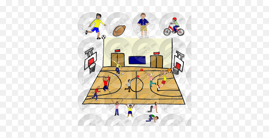 Physical Education Picture For - Basketball Court Emoji,Pe Clipart