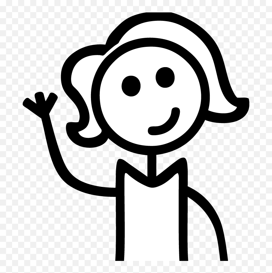 Stick Figure Drawing Female Clip Art - Stick Girl Transparent Background Emoji,Stick Figure Png