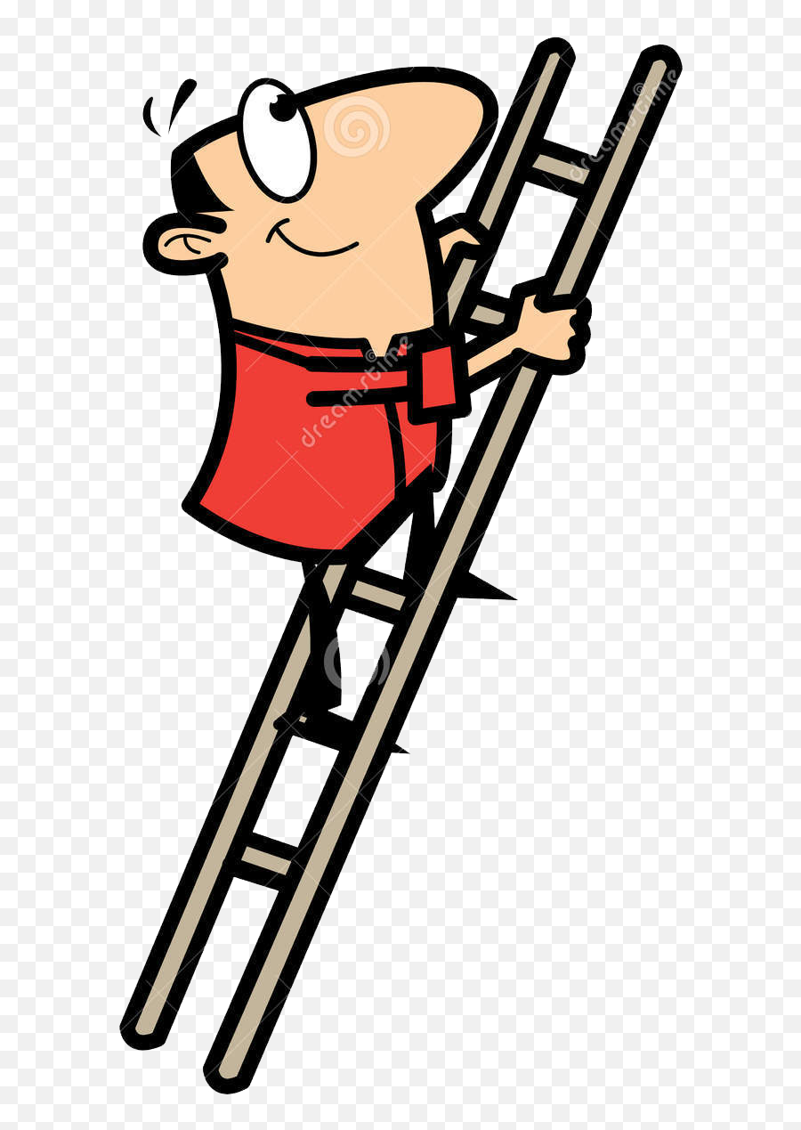 Climbing Cartoon Drawing Clip Art - Rich Dad Poor Dad Man Ladder Cartoon Png Emoji,Pyramid Clipart