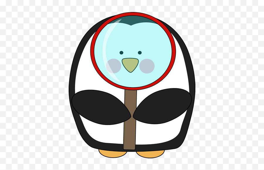 Penguin With A Magnifying Glass Clip Art - Penguin With A Cute Penguin With Magnifying Glass Clipart Emoji,Magnifying Glass Clipart