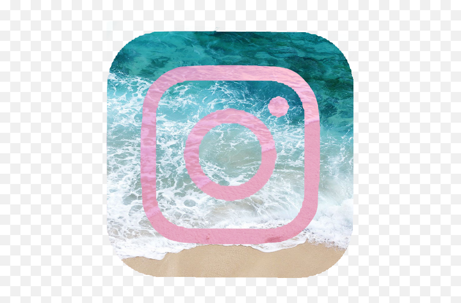 Pink Pinkocean Pinkbeach Beach Sticker By Omgrabbitz - Art Emoji,Pink Instagram Logo