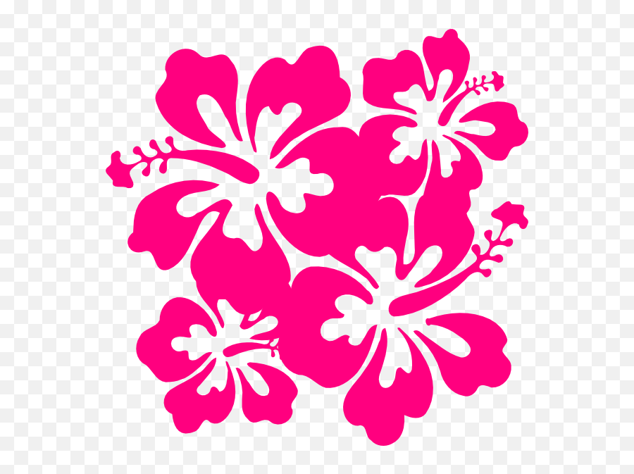 Hibiscus Clip Art At Clkercom - Vector Clip Art Online Hawaiian Flowers Clipart Png Emoji,Hibiscus Flower Clipart