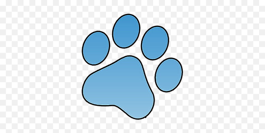 Pawprint Freetoedit Sticker Dog Paw Blue Freetoedit - Dog Bones Clipart Dog Blue Emoji,Dog Paw Print Png