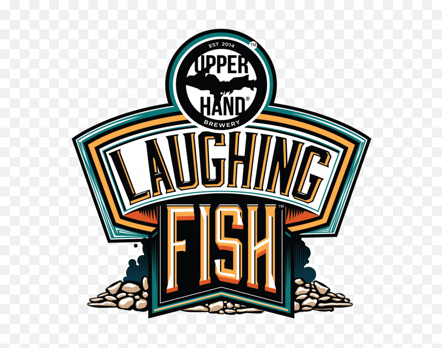 Laughing Fish - Upper Hand Brewery Language Emoji,Fish Logo