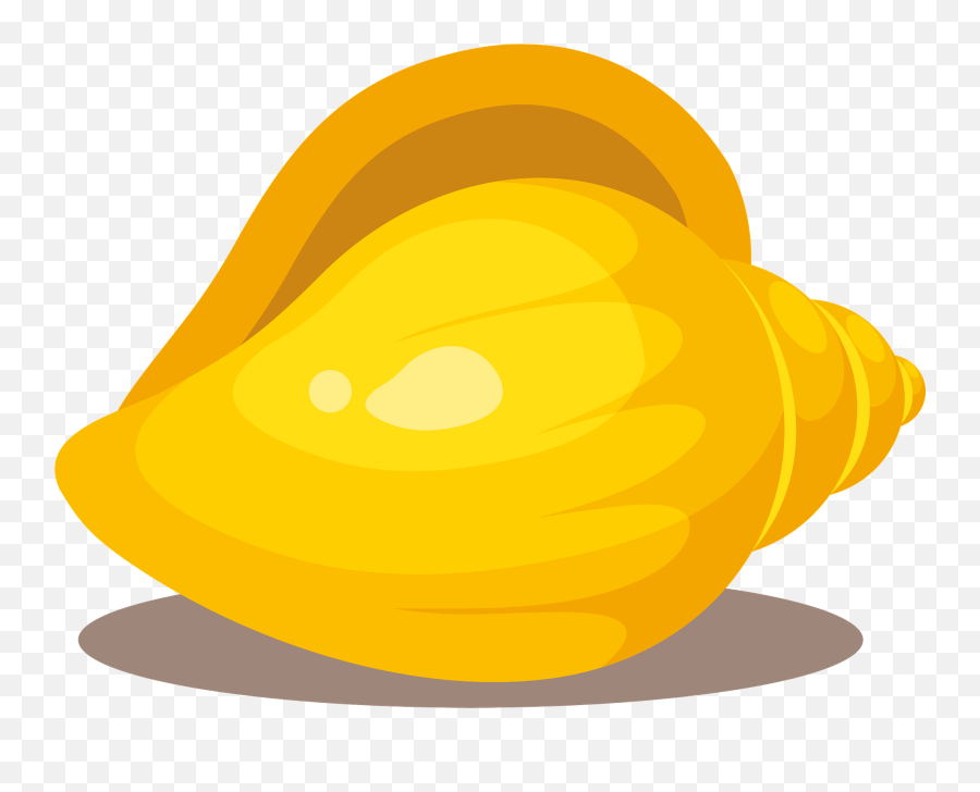 Gold Sea Shell Clipart - Clipart Image Of Shell Emoji,Seashell Clipart