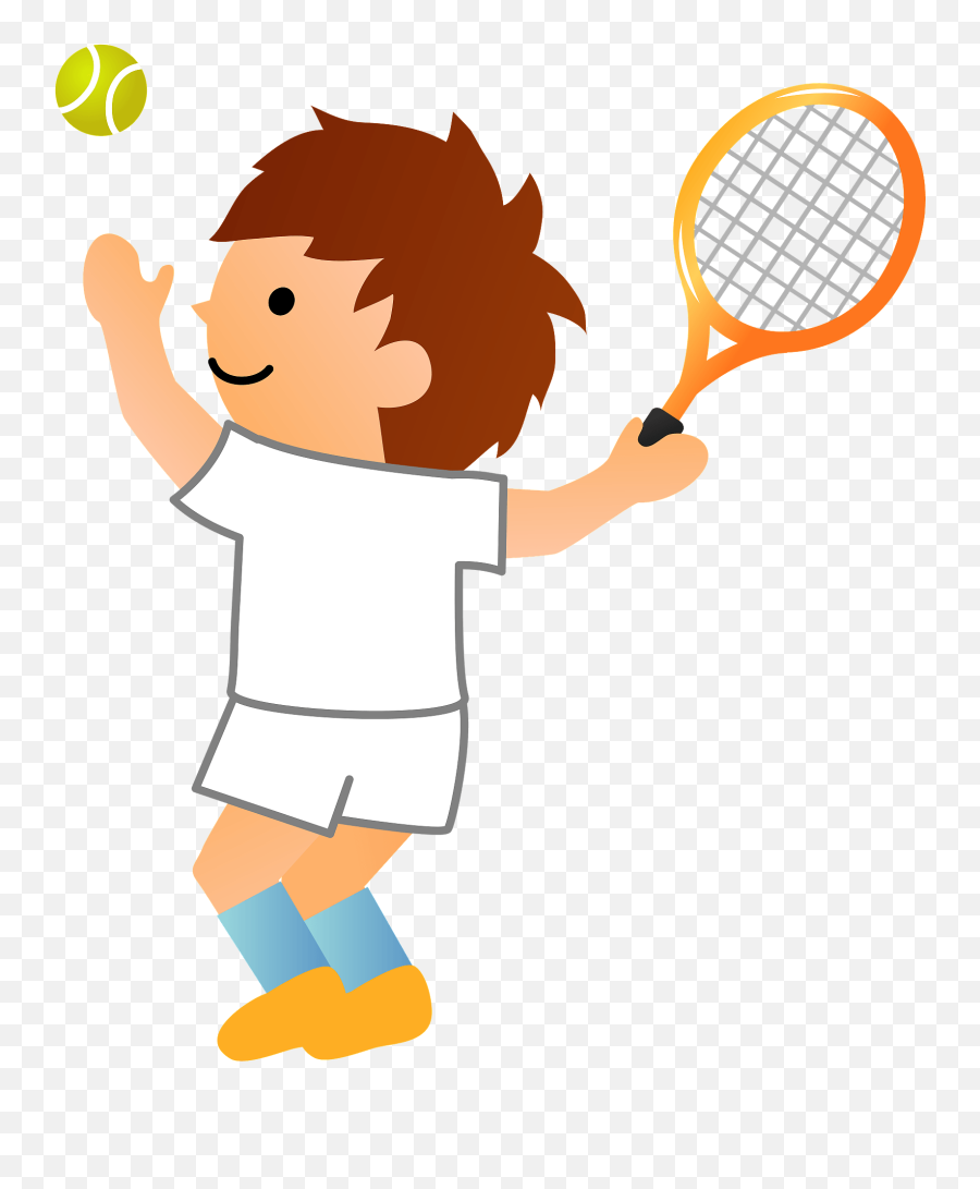 Tennis Player Is Serving The Ball - Serving Tennis Ball Clipart Emoji,Tennis Clipart