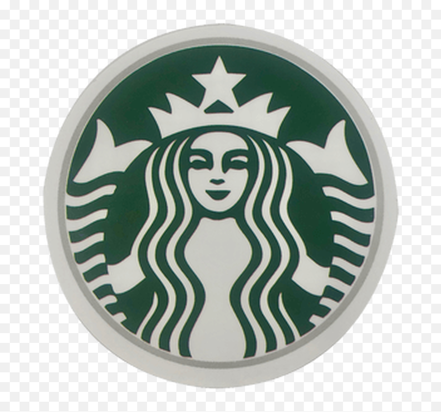 Starbucks Vinyl Sticker - Drawn Starbucks Logo Drawing Easy Emoji,Starbucks Logo