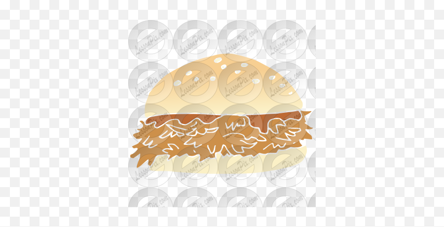 Bbq Sandwich Stencil For Classroom Therapy Use - Great Bbq Emoji,Bbq Food Clipart