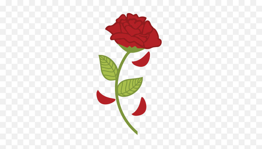 Rose Beauty And The Beast Png Png Image Emoji,Beauty And The Beast Clipart Black And White