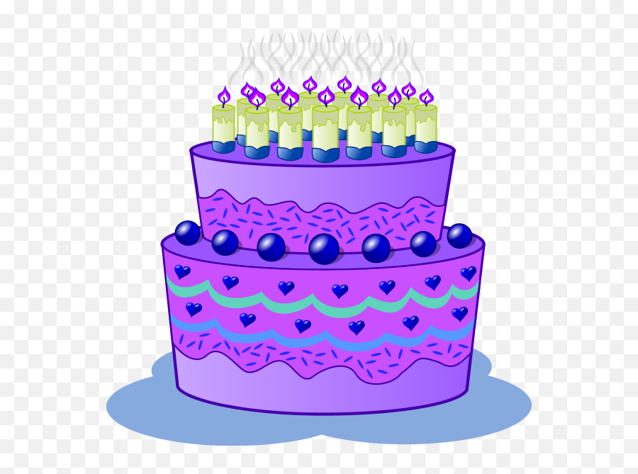 Purple Birthday Cake Clipart - Birthday Cake Clip Art Emoji,Cake Clipart