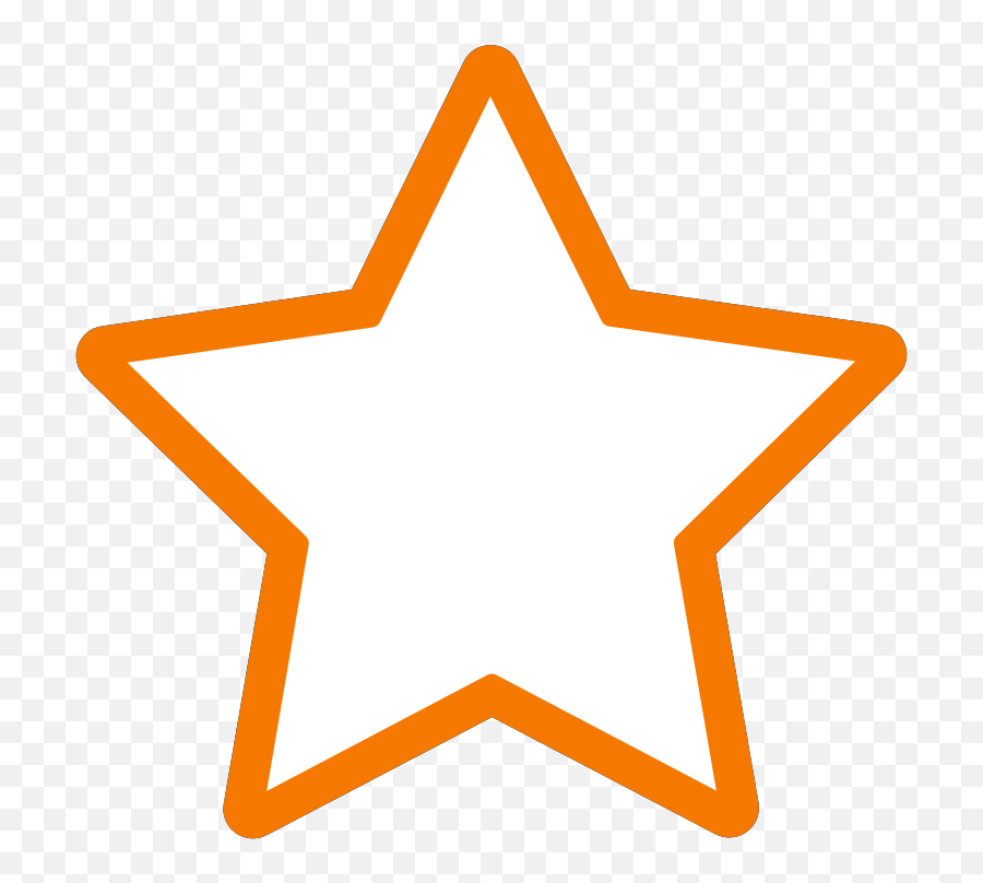White Star - Orange Star Vector Png Emoji,White Star Png