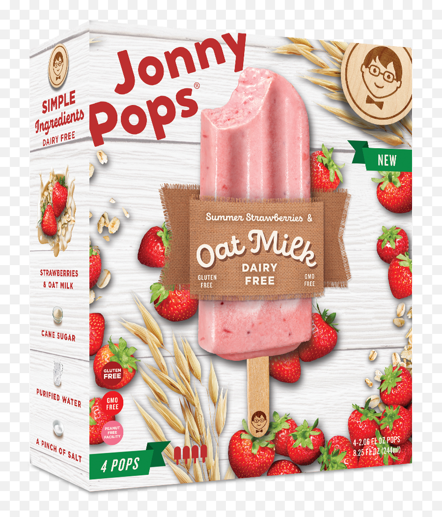 Oat Milk Summer Strawberry Frozen Fruit Bar Jonnypops Emoji,Oats Png