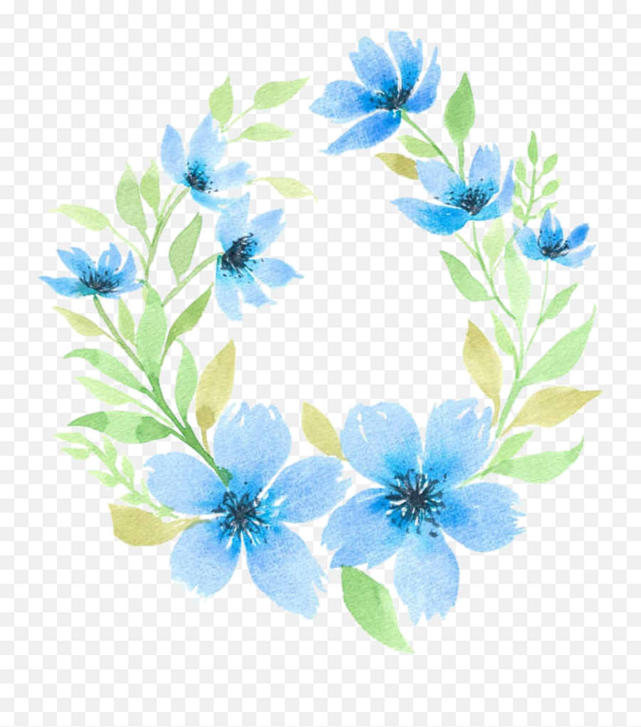 Open Full Size Watercolor Watercolour Woter Water Rose - Forget Me Nots And Roses Watercolour Emoji,Watercolor Flowers Png