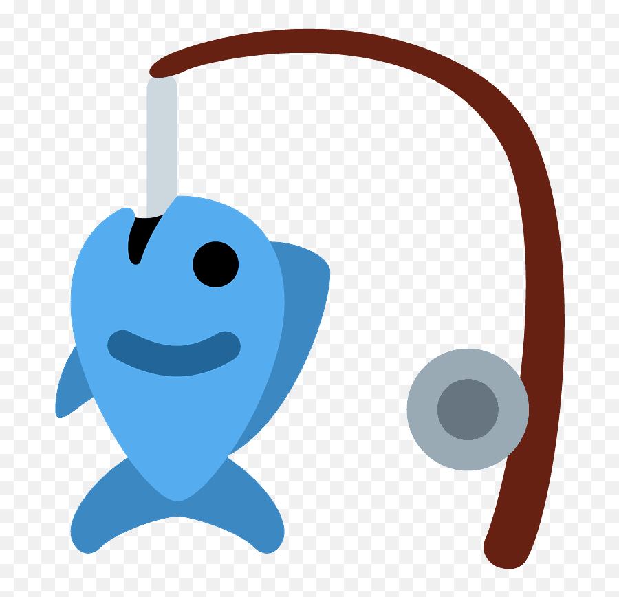 Fishing Pole Emoji Clipart - Fishing Pole With Fish Clipart,Fishing Pole Clipart