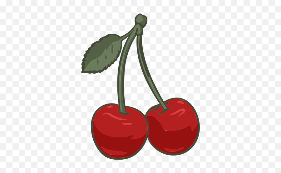 Cherries In A Stem Color Stroke Transparent Png U0026 Svg Vector Emoji,Cherry Transparent Background