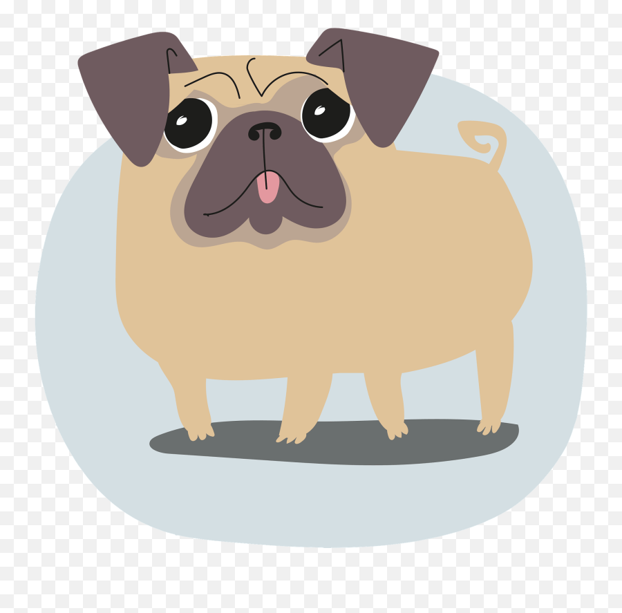 Pug Clipart - Happy Emoji,Pug Clipart