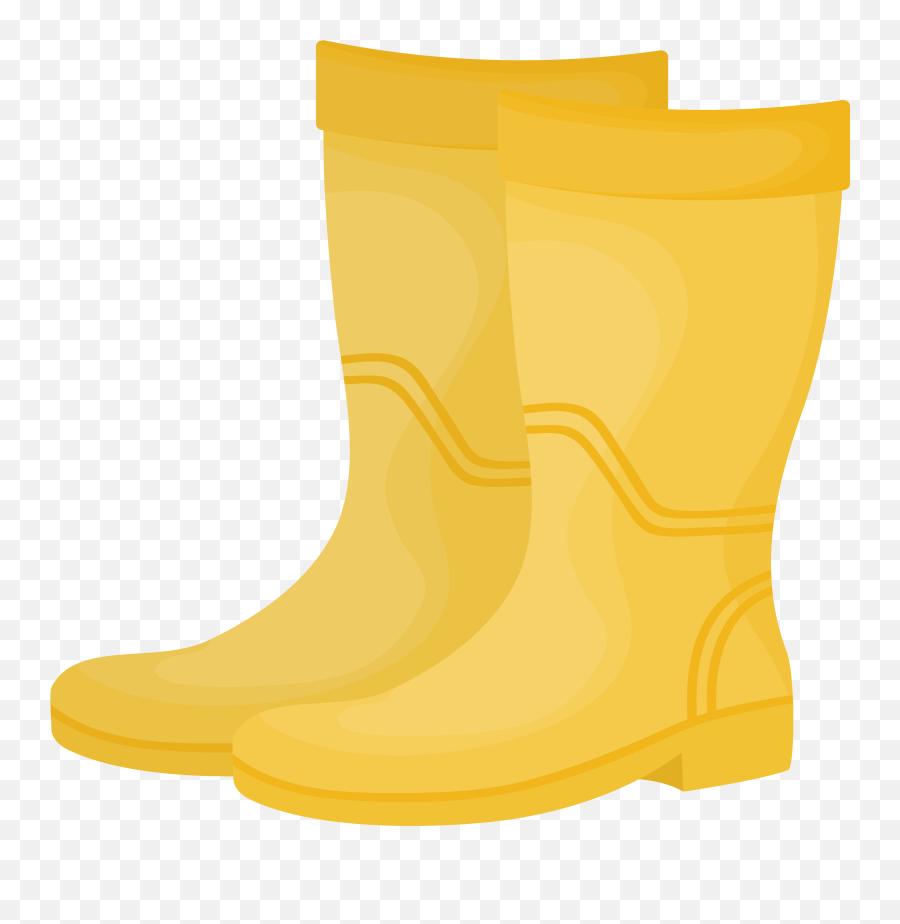 Yellow Wellington Boot Clipart - Full Size Clipart 914633 Yellow Rubber Boots Transparent Emoji,Boot Clipart