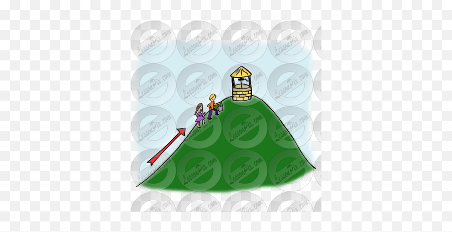 Up The Hill Picture For Classroom Therapy Use - Great Up Illustration Emoji,Hill Clipart