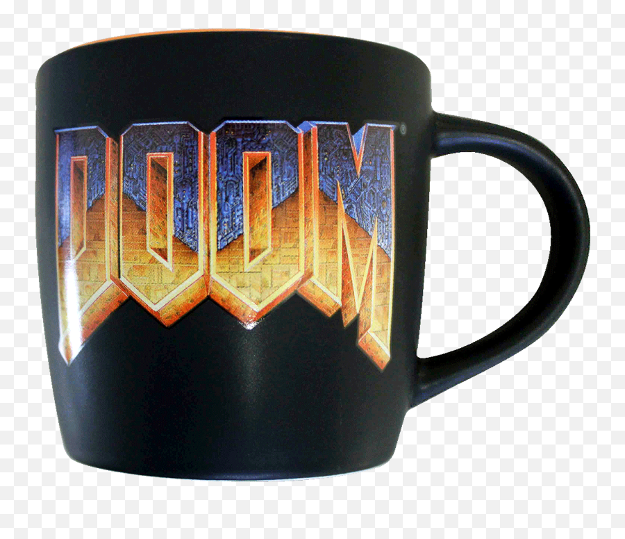 Doom Two - Color Mug Classic Logo Doom Emoji,Classic Logo