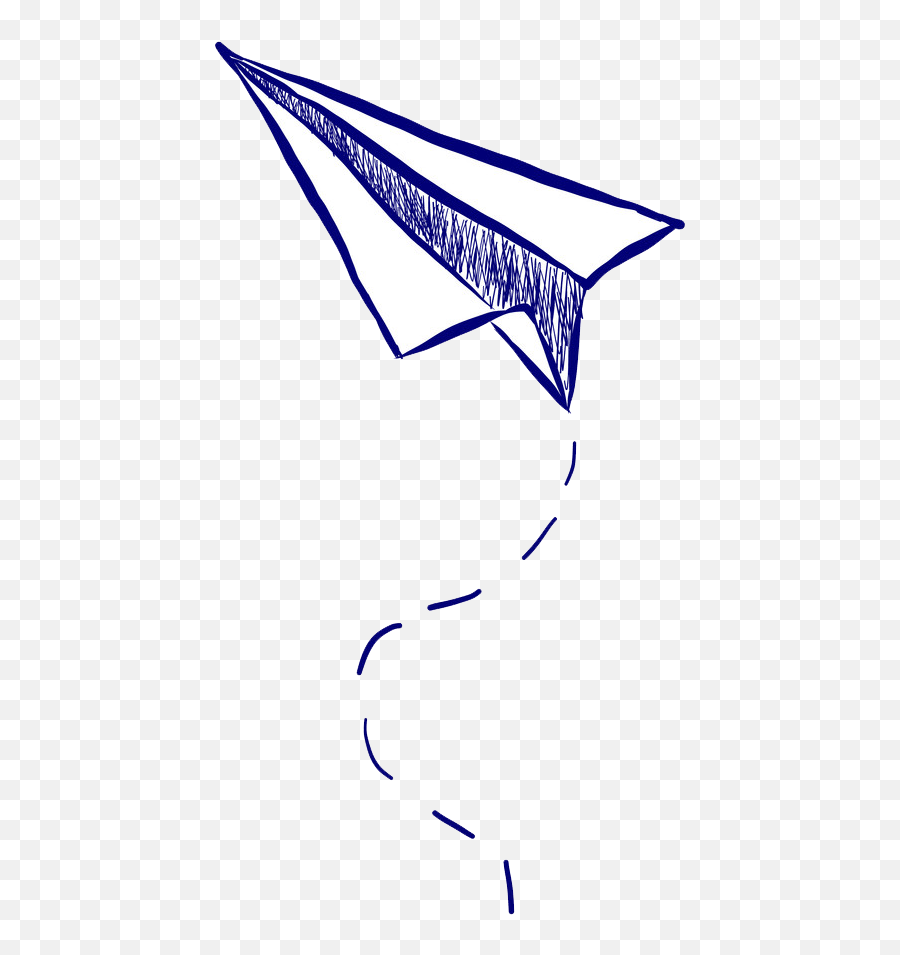 Hand Drawn Paper Airplane Png Transparent - Clipart World Drawing Of Paper Airplans Emoji,Airplane Png