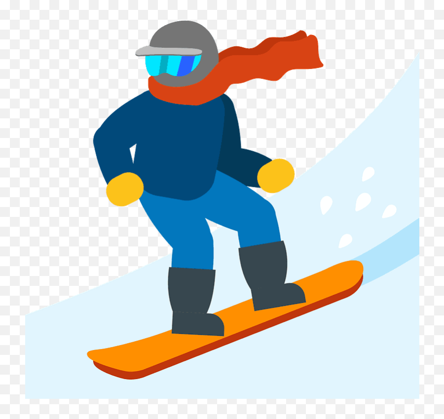 Snowboarder Emoji Clipart - Snowboard Clipart Png,Snowboarders Clipart