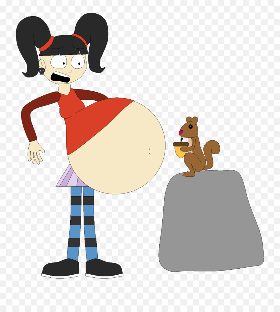 Pregnant Gretchen Frightened By A Squirrel By Angry - Signs Gretchen Ate Suzi Emoji,Pregnant Clipart