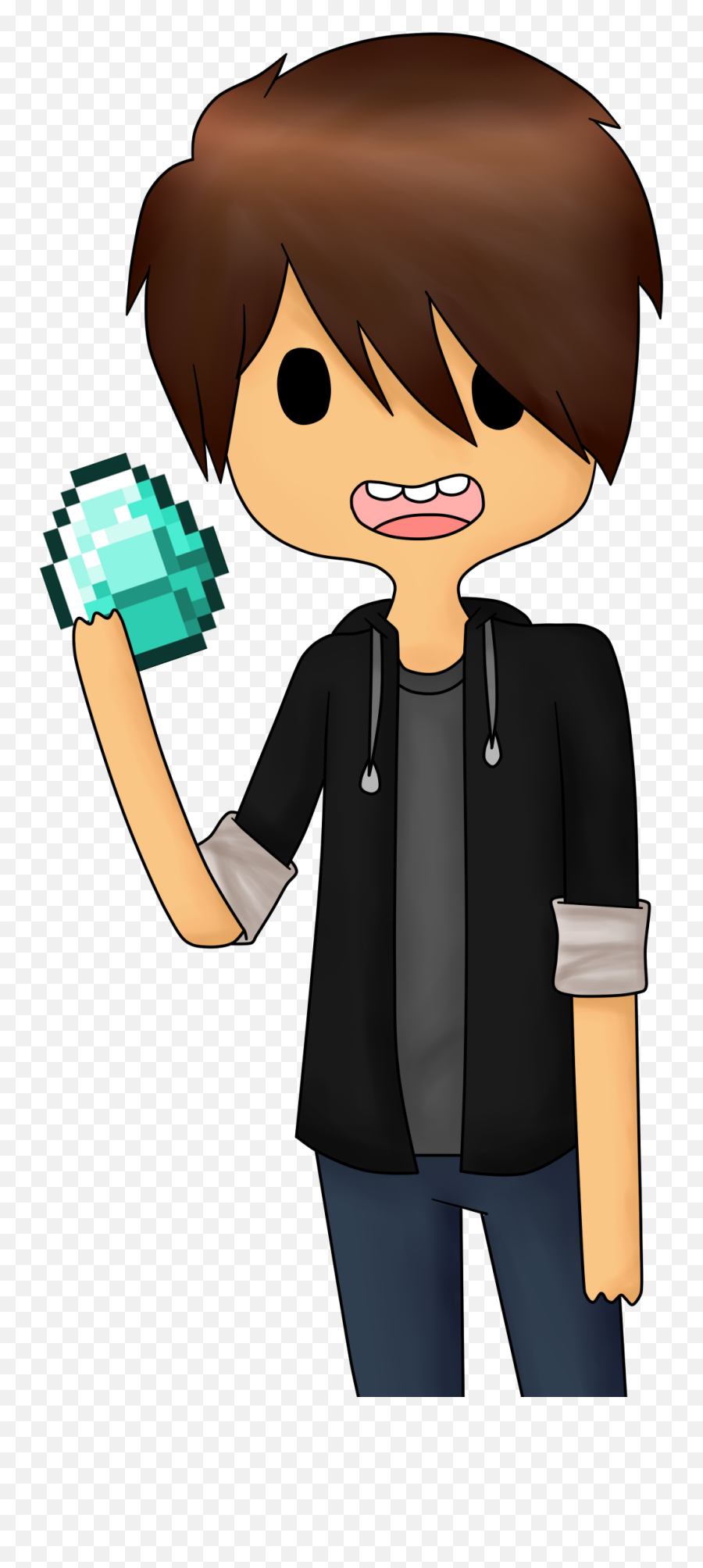 De Skin De Minecraft Png Png Image With - Minecraft Black Skin Render Emoji,Minecraft Diamond Png
