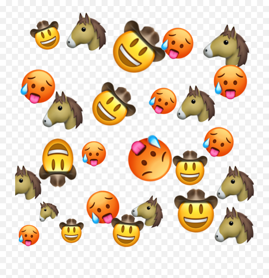 Horse Cowgirl Cowboy Sticker Emojibackground Emoji - Happy,Cowboy Emoji Png