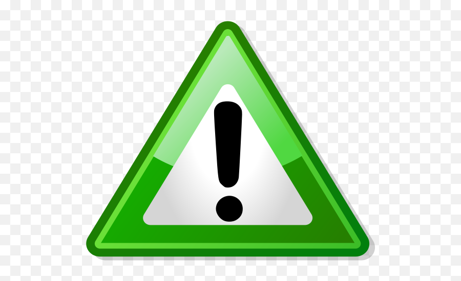 File - Warning Triangle Greenpng Roller Coaster Wiki Png Warning In Green Emoji,Roller Coaster Clipart