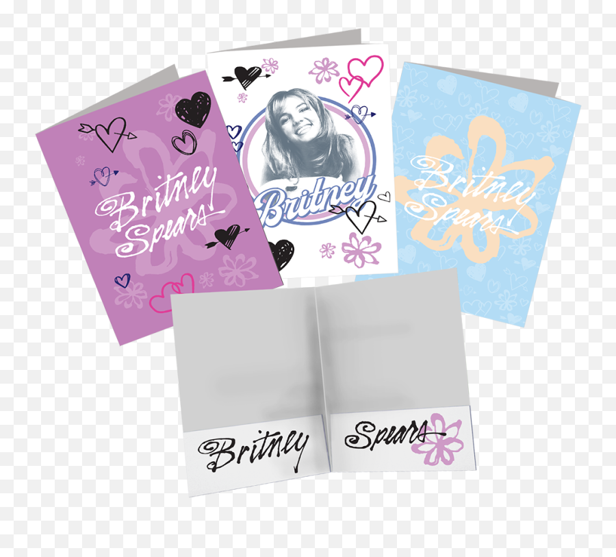 Britney 3 Pc Folder Set Emoji,Transparent Folder