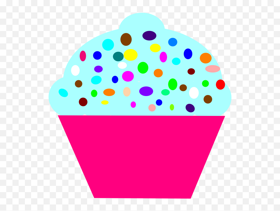 Cupcake Pink Clip Art At Clker - Confetti Cupcake Clip Art Emoji,Cupcakes Clipart